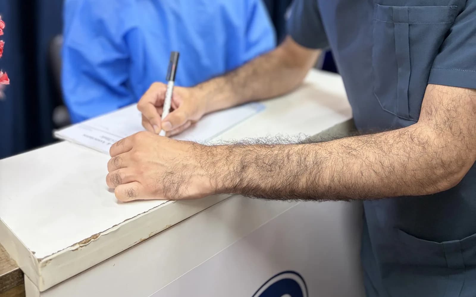 Front desk at Dr Hashim & Associates Dental Clinic, G-9 Markaz, Islamabad